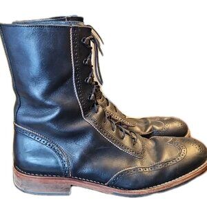Wolverine 1000 Mile Winchester Wingtip Leather Punk Biker Boots, Mens Size 13D